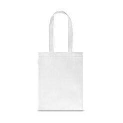 Sacola em non-woven (80 g/m²) termo-selado com alças de 55 cm. 270 x 350 mm