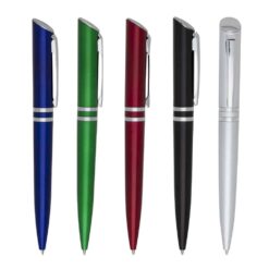 Alternative view of CANETA PLÁSTICA C/ 2 ANEIS  SPX-12415-PRA NA COR PRATA