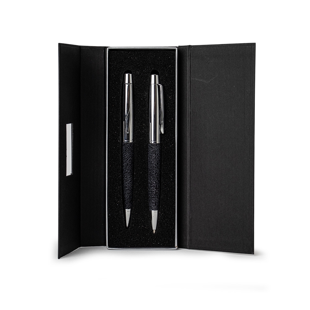 CONJUNTO CANETA E LAPISEIRA METAL SPX-P@177PAR-PRE NA COR PRATA