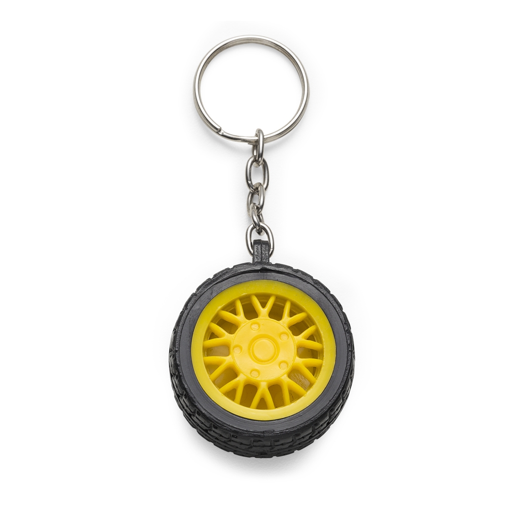 CHAVEIRO FORMATO PNEU  SPX-10123-AMA/AMA NA COR AMARELO