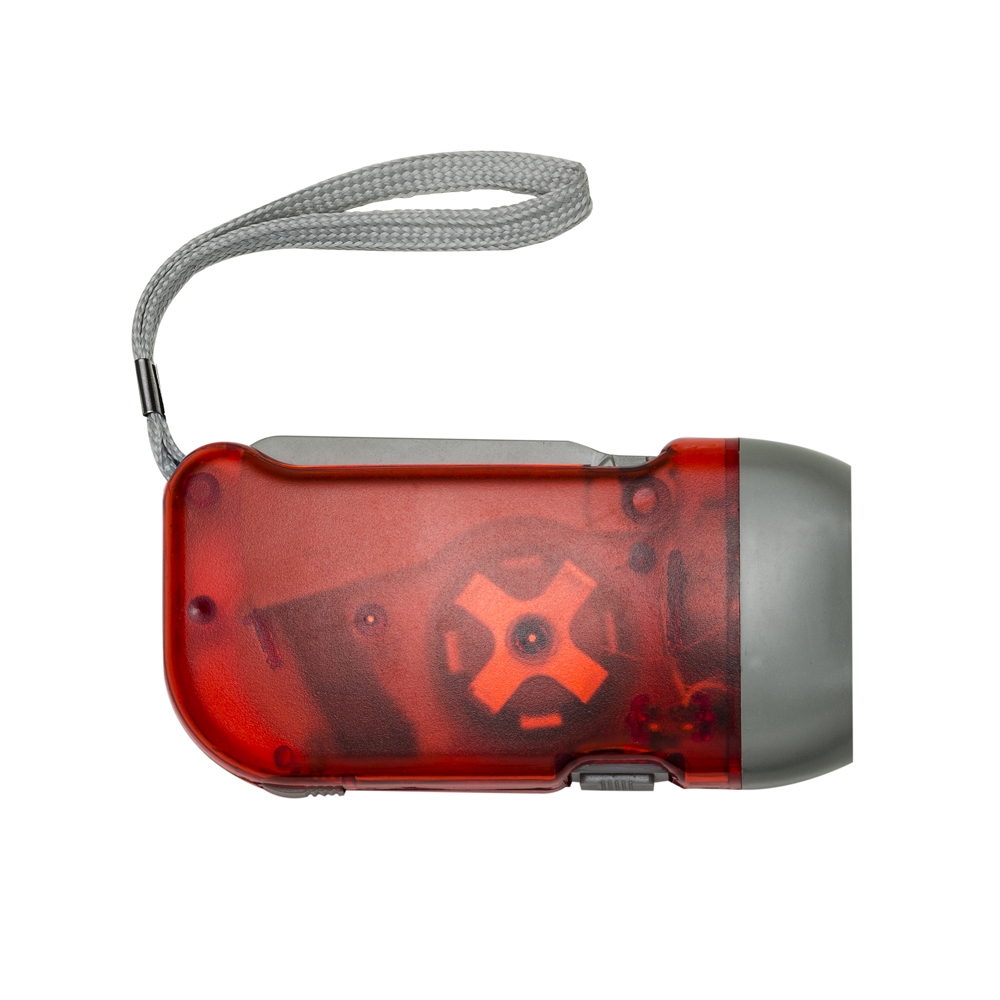 LANTERNA DINAMO 3 LEDS  SPX-01291-VM NA COR VERMELHO