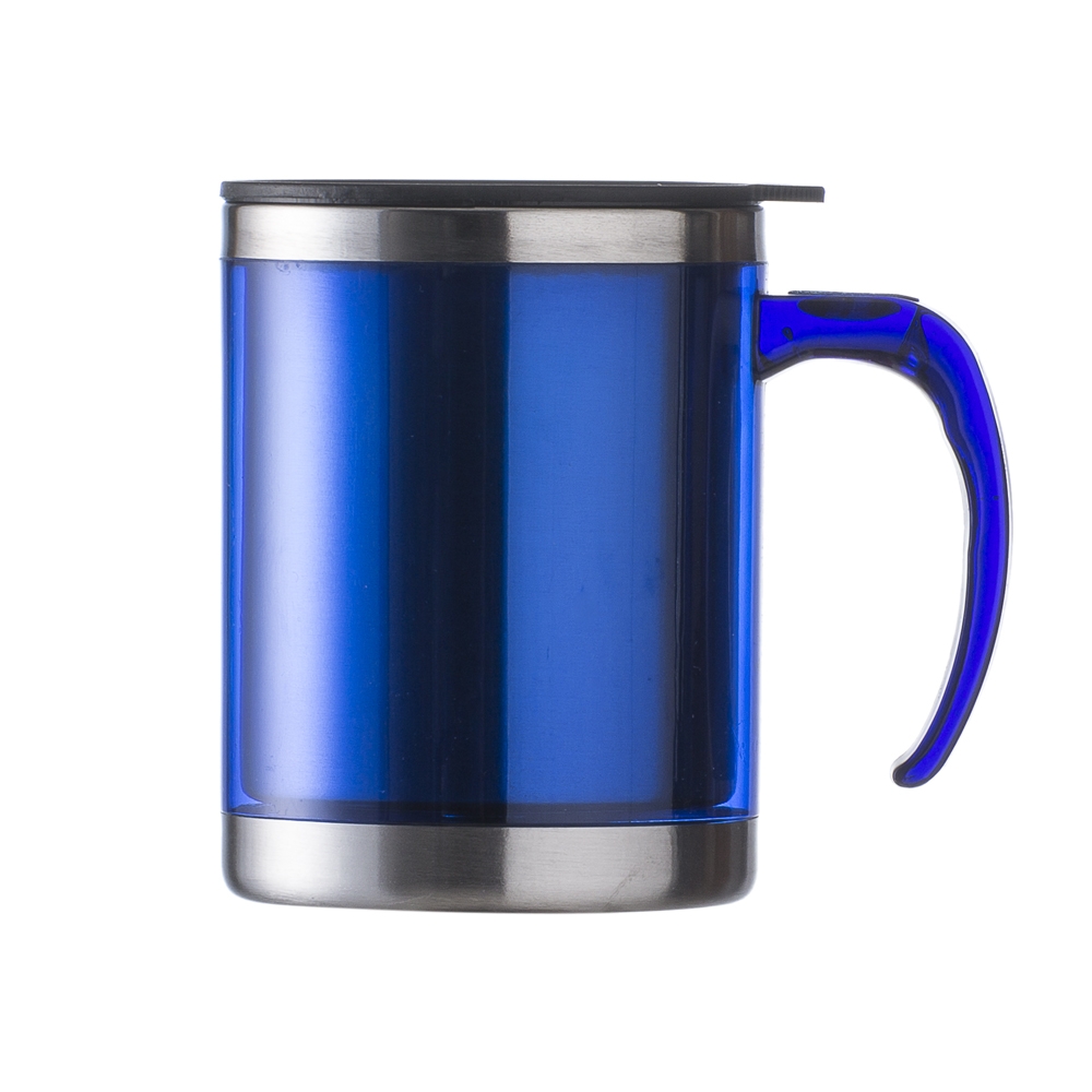 CANECA ACRÍLICA 400 ML COM TAMPA SPX-06520-AZU NA COR AZUL
