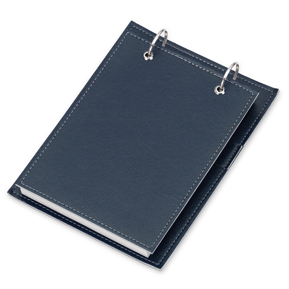 BLOCO DE ANOTAÇÕES DE MESA COURO SINTETICO  SPX-14491-AZU NA COR AZUL