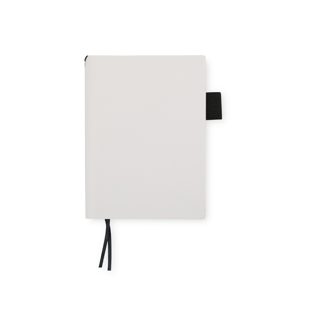 CADERNO EM COURO SINTÉTICO SPX-18899-BCO NA COR BRANCO