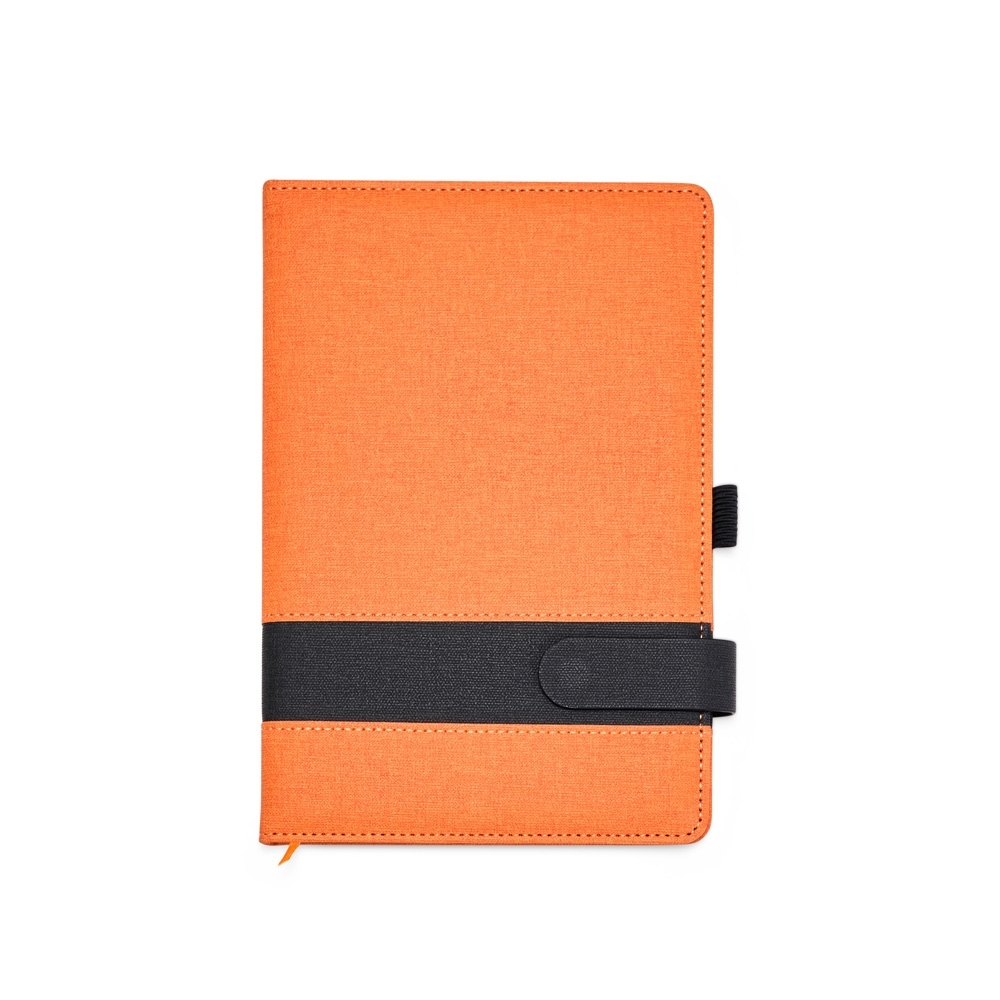 CADERNETA A5 EM PU SPX-06102-LAR NA COR LARANJA