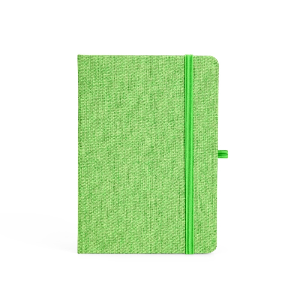 CADERNETA EM LINHO COM PORTA CANETA SPX-06104-VD NA COR VERDE