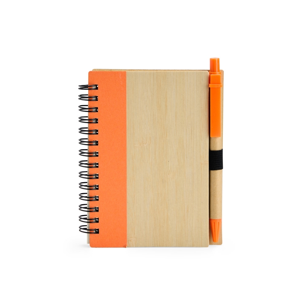 CADERNO ECOLÓGICO COM CANETA SPX-18937-LAR NA COR BEGE