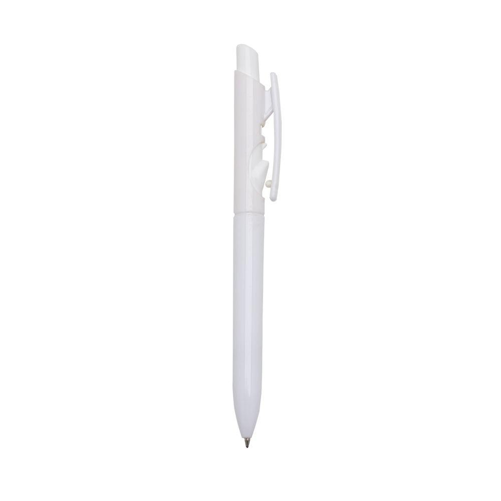 CANETA PLÁSTICA LEITOSA  SPX-01097L-BCO/BCO NA COR BRANCO