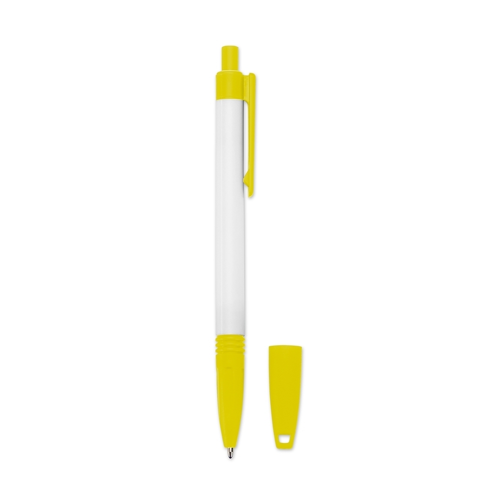 CANETA PLÁSTICA C/ CORDÃO SPX-01094-AMA/BCO NA COR BRANCO
