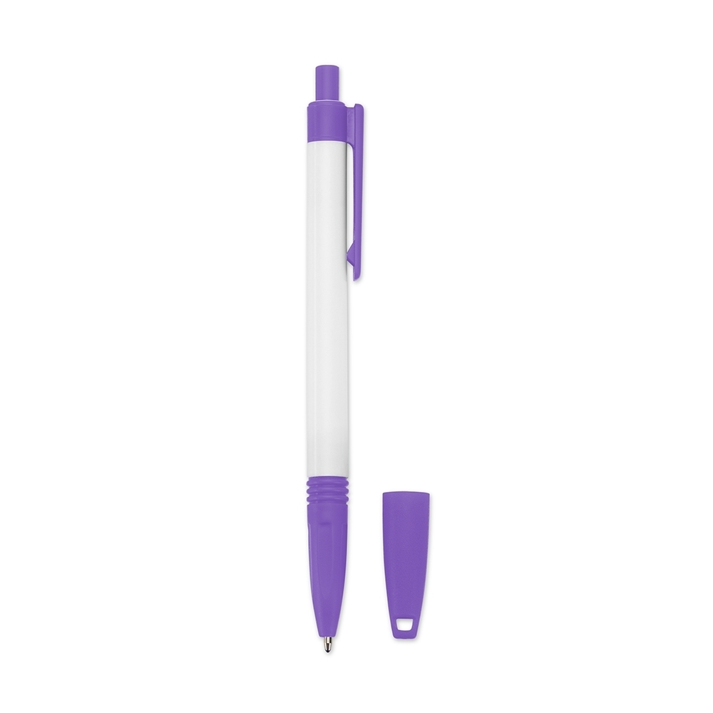 CANETA PLÁSTICA C/ CORDÃO SPX-01094-ROX/BCO NA COR BRANCO
