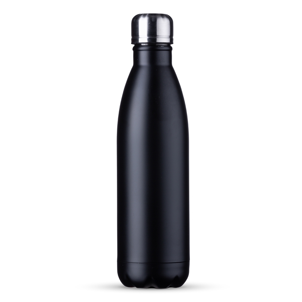 GARRAFA 750ML INOX TAMPA PRATA SPX-17011F-PRE/PRA NA COR PRETO