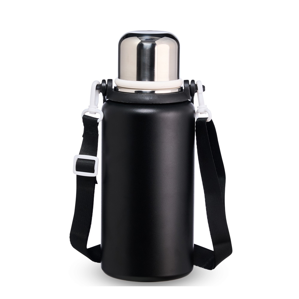 GARRAFA TÉRMICA 1 LITRO COM INFUSOR SPX-E@07044-PRE NA COR PRETO