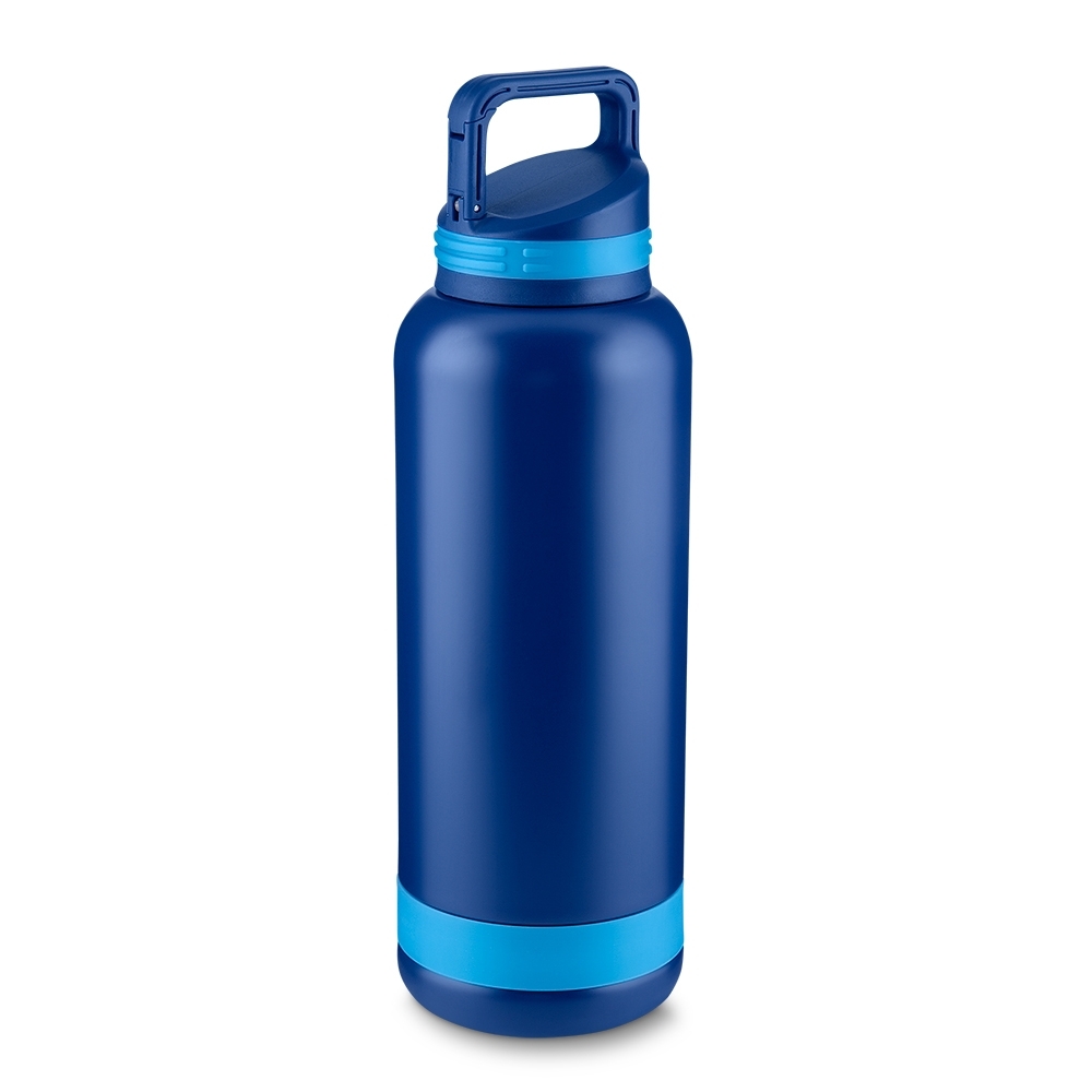 GARRAFA EM AÇO INOX PAREDE DUPLA 750ML SPX-14179-AZU NA COR AZUL