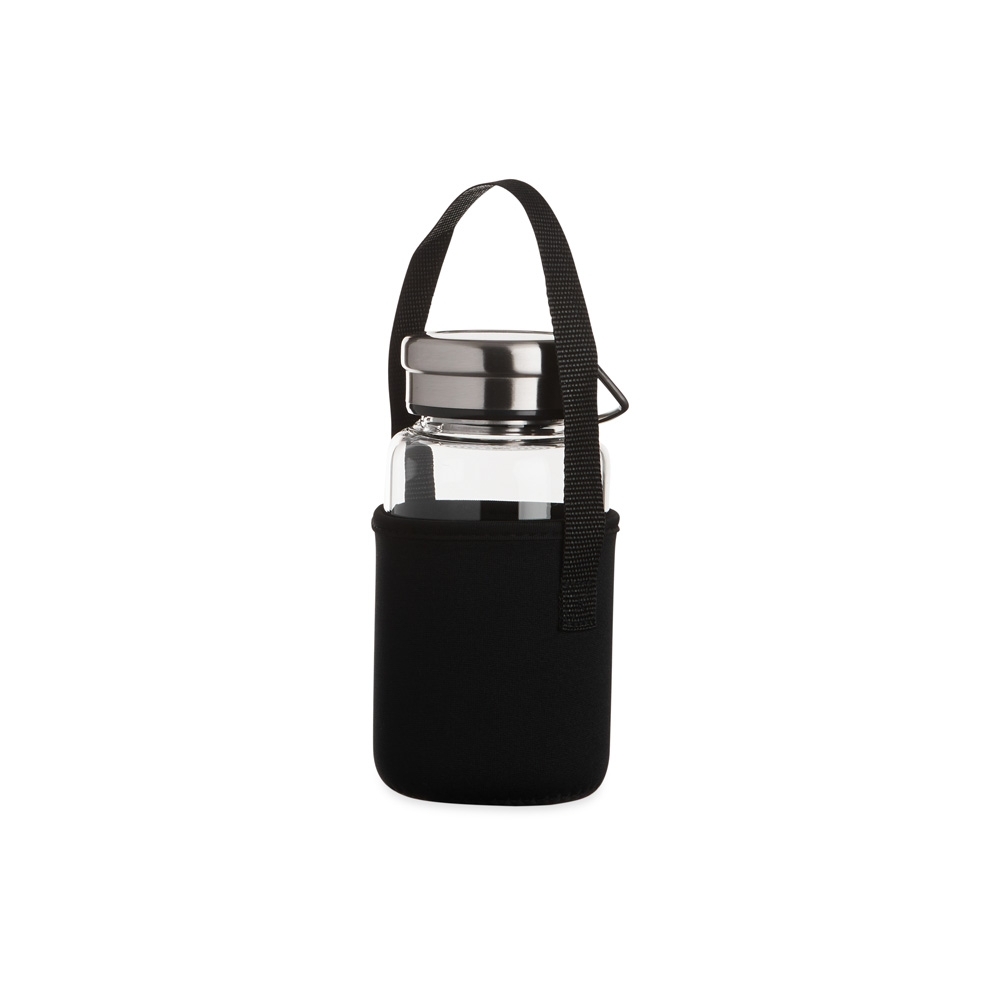 GARRAFA 650ML EM VIDRO BOROSSILICATO C/ INFUSOR SPX-05078-PRE NA COR TRANSPARENTE