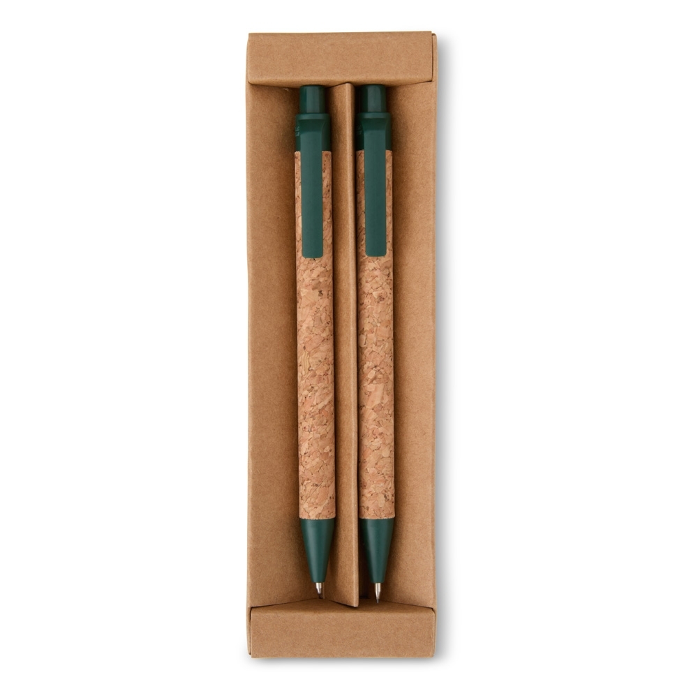 KIT ECOLÓGICO CANETA E LAPISEIRA CORTIÇA SPX-06083-VDE NA COR BEGE