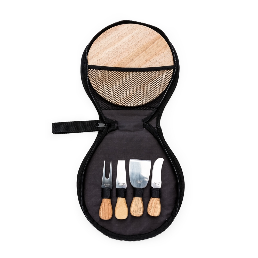 KIT QUEIJO C/ 5 PEÇAS BOLSA C/ ZIPER  SPX-12222-PRE NA COR PRETO