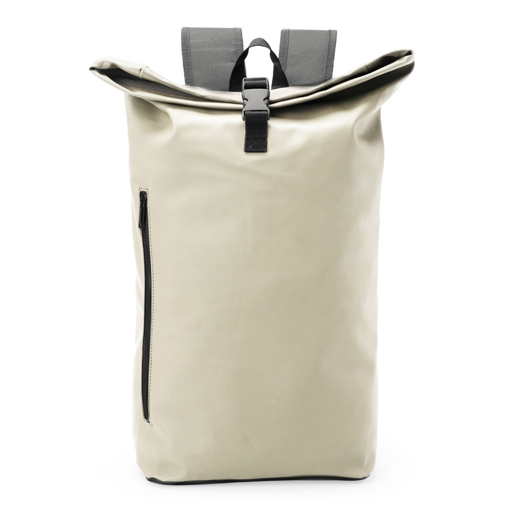 MOCHILA DE COURO SINTÉTICO 30L  SPX-08192-BEG NA COR BEGE