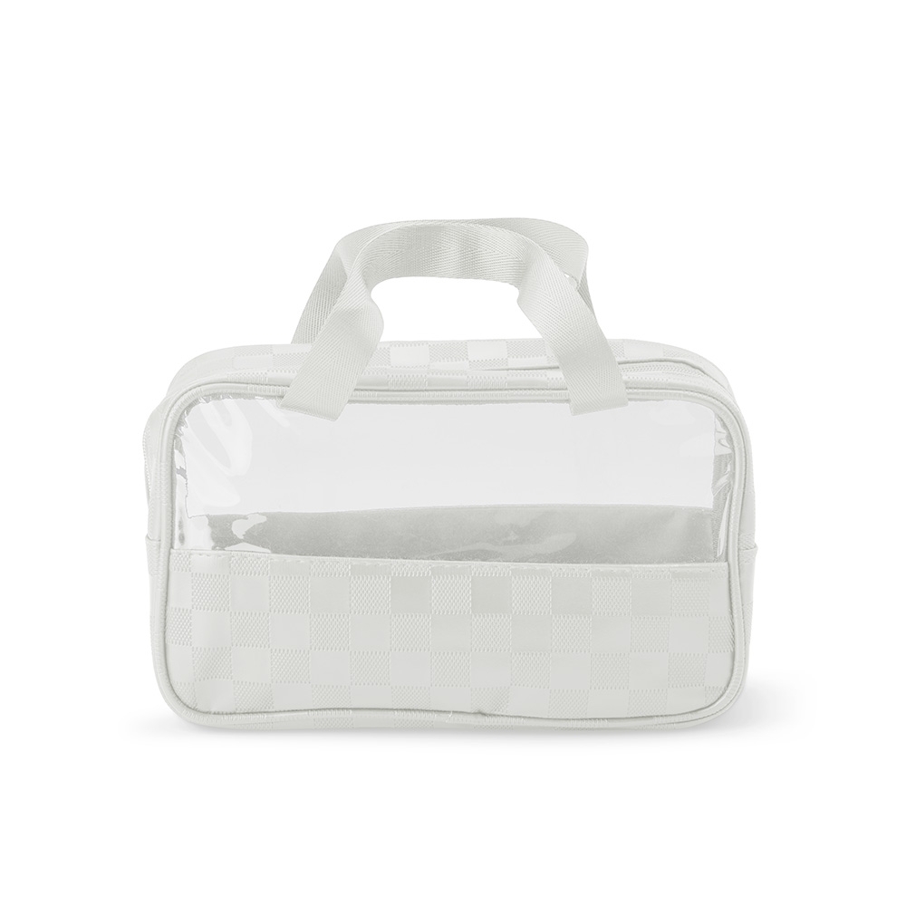 NÉCESSAIRE PVC IMPERMEÁVEL SPX-P@18812-BCO NA COR BRANCO