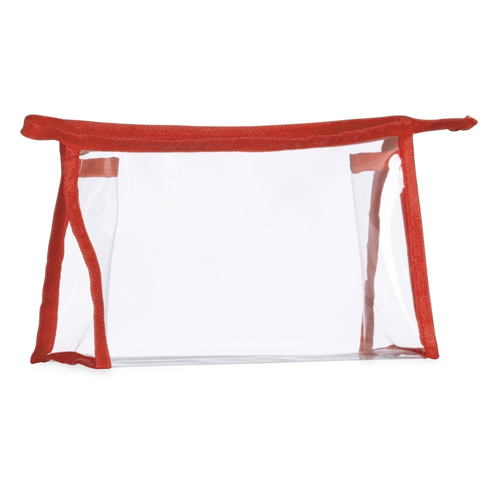 NECESSAIRE PLÁSTICA SPX-02092-VM/TRA NA COR VERMELHO