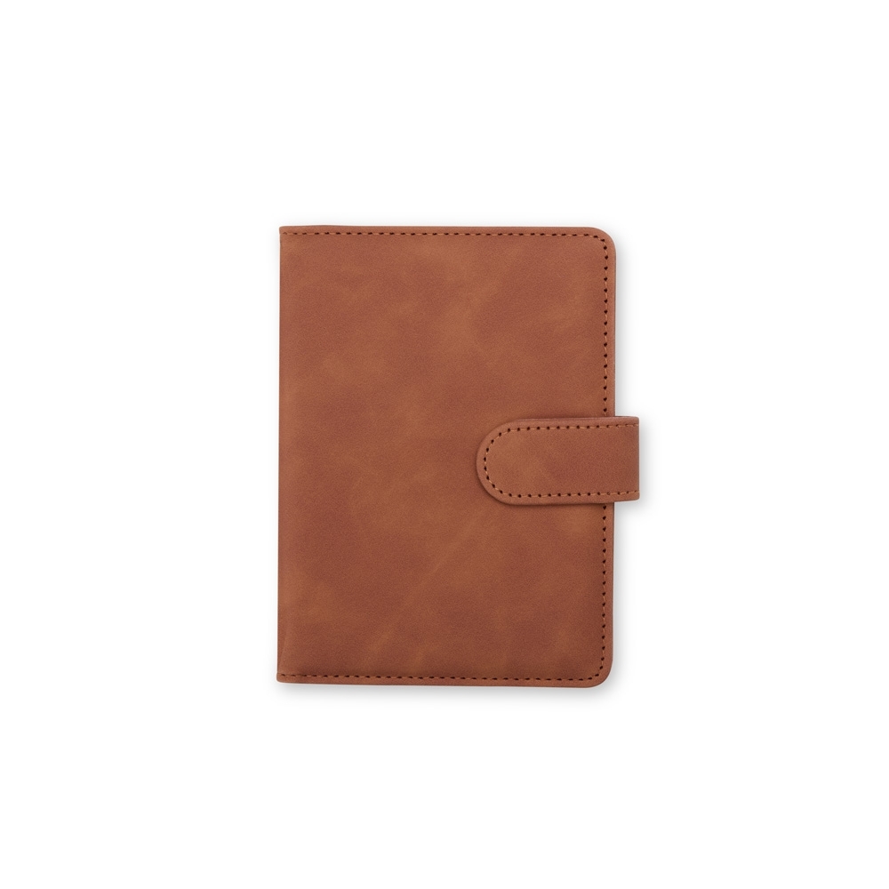 PORTA PASSAPORTE EM COURO SINTÉTICO SPX-18881-MAR NA COR MARROM
