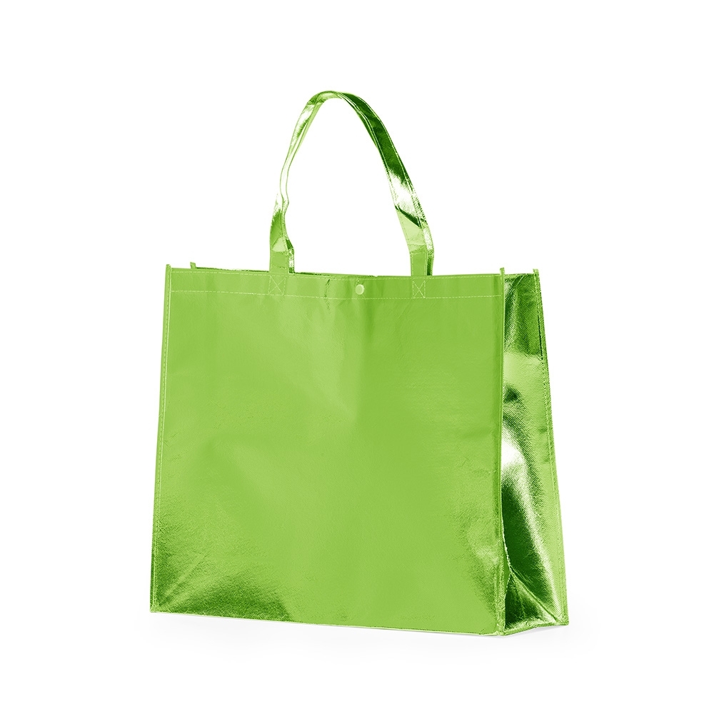 SACOLA EM TNT REVESTIDA C/ PLASTICO SPX-18537P-VD NA COR VERDE