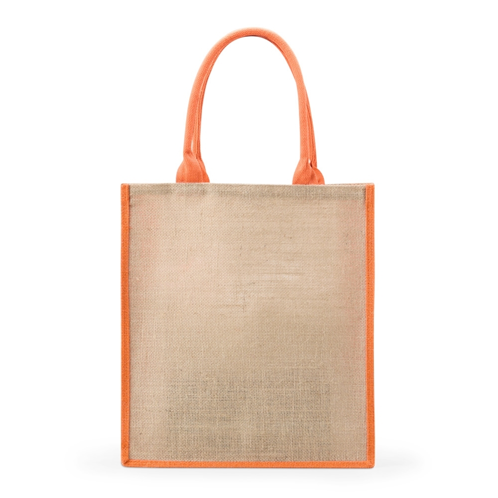 SACOLA DE JUTA SPX-18841-LAR NA COR LARANJA