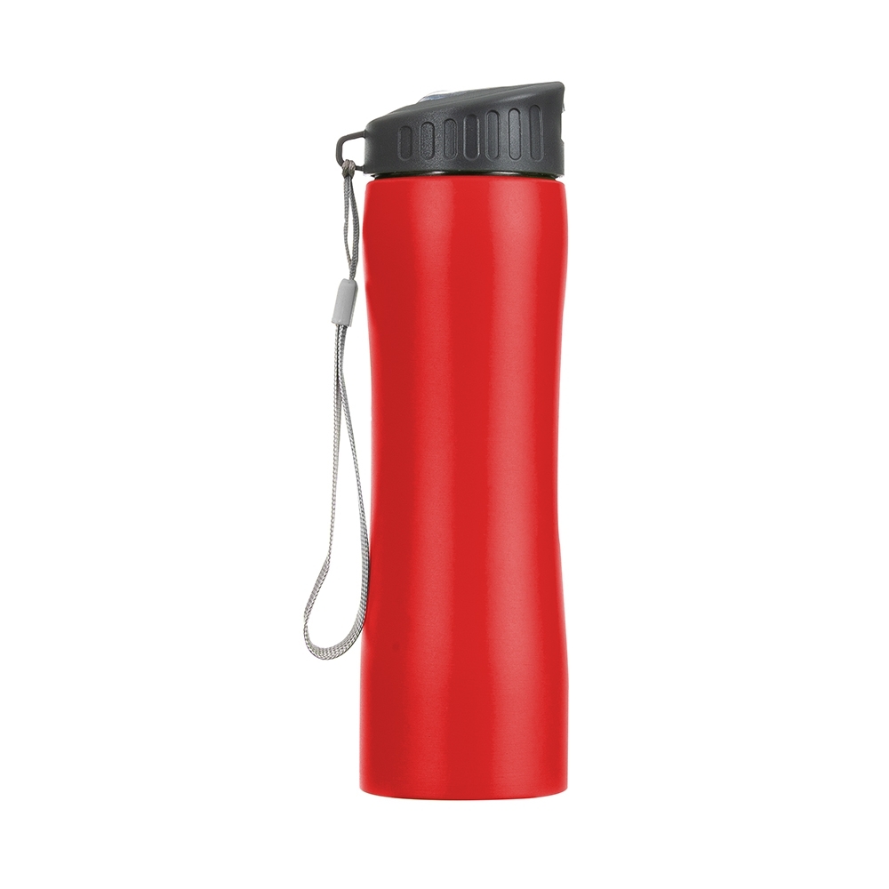SQUEEZE 600ML INOX C/ ALÇA SPX-18558-VM NA COR VERMELHO