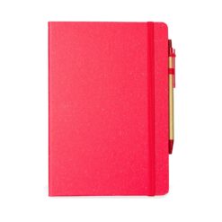 CADERNETA FIBRA DE ARROZ COM CANETA SPX-08290-VM NA COR VERMELHO