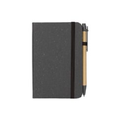 CADERNETA PALHA DE TRIGO COM CANETA SPX-08288-PRE NA COR PRETO