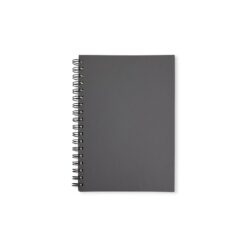 CADERNO CAPA EMBORRACHADA SPX-13708-CIN NA COR CINZA