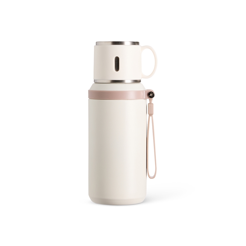 GARRAFA TÉRMICA 600ML SPX-18975-BCO NA COR BEGE