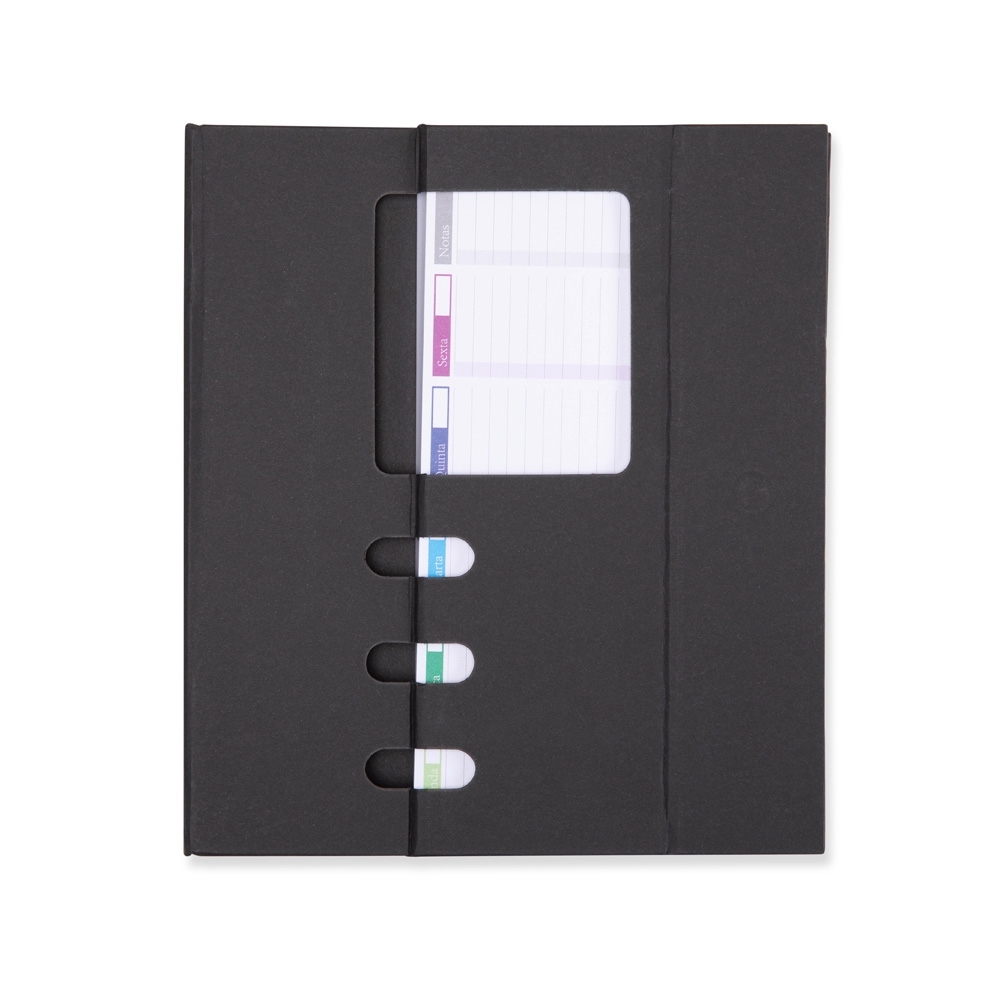 BLOCO DE ANOTAÇÕES COM SUPORTE SPX-19082-PRE NA COR PRETO