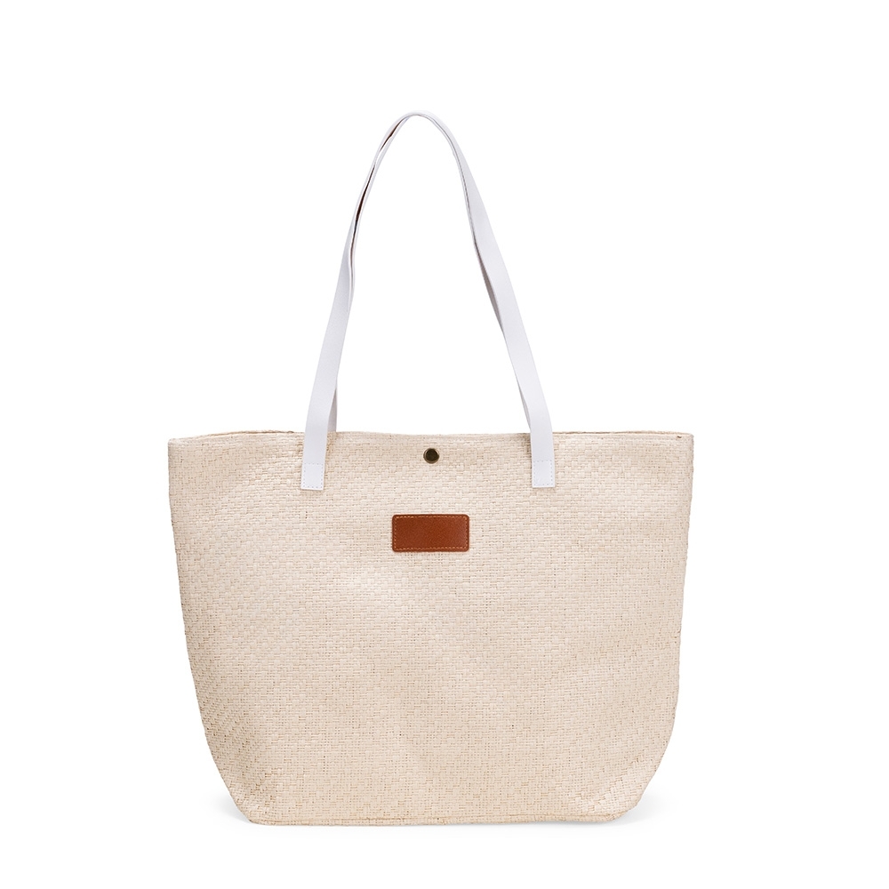BOLSA PALHA TRANÇADA SPX-09177-BEG NA COR BRANCO