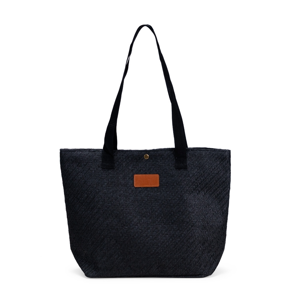 BOLSA PALHA TRANÇADA SPX-09177A-PRE NA COR PRETO