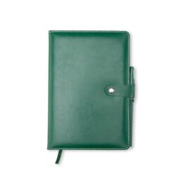 CADERNETA COURO SINTÉTICO COM CANETA SPX-19147-VD NA COR VERDE