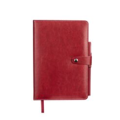 CADERNETA COURO SINTÉTICO COM CANETA SPX-19147-VM NA COR VERMELHO