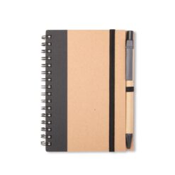 CADERNO ECOLÓGICO COM CANETA SPX-19136-PRE NA COR PRETO