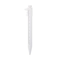 CANETA PLÁSTICA PAQUIMETRO SPX-09254-BCO/BCO NA COR BRANCO