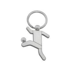 CHAVEIRO METAL JOGADOR DE FUTEBOL FOSCO  SPX-09514A-PRA NA COR PRATA
