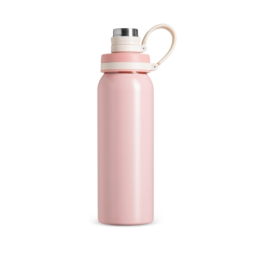 GARRAFA INOX 800ML SPX-19062-ROS/BCO NA COR ROSA