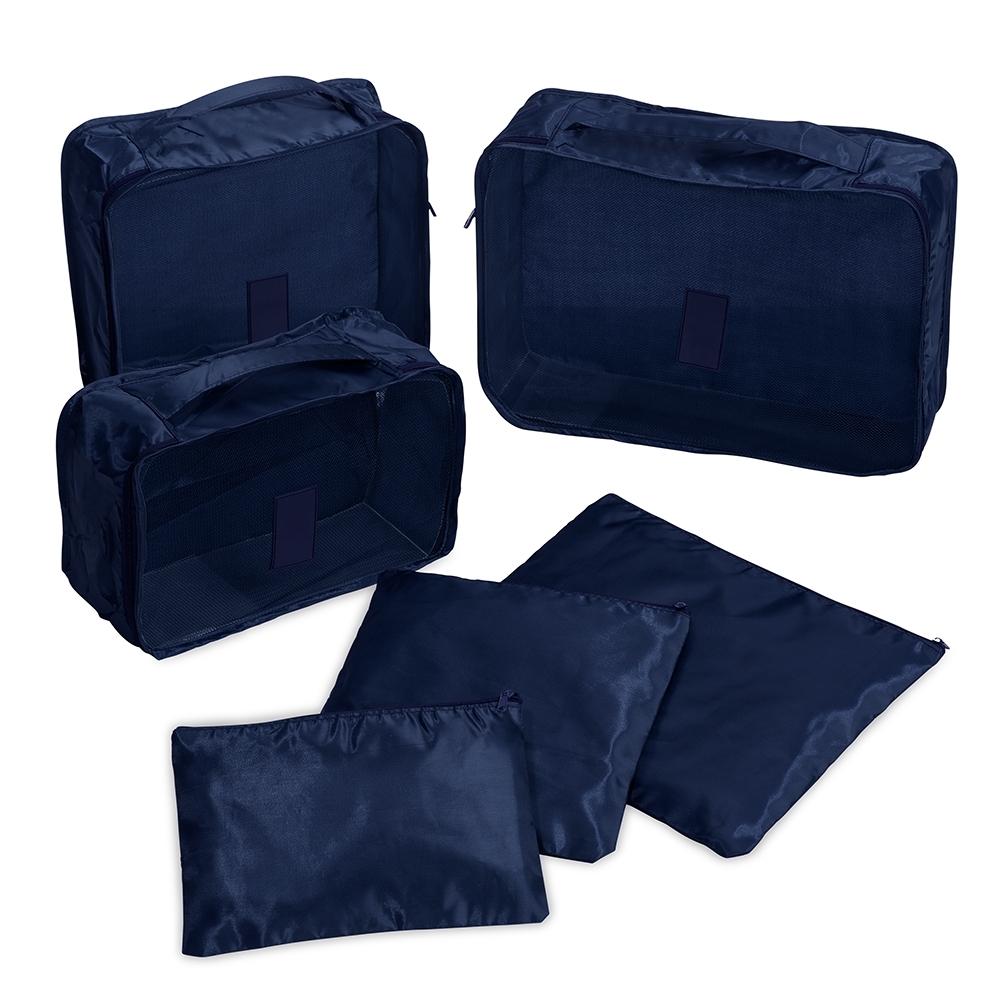KIT NECESSAIRE 6 PÇS SPX-18538-AZ1 NA COR AZUL
